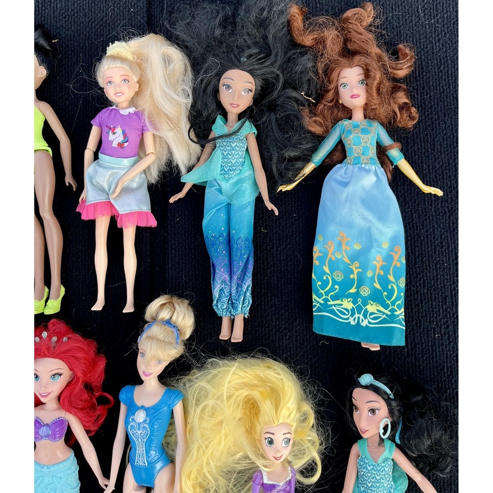 Disney Princess Dolls Bundle Ariel Rapunzel Jasmine Moana Cinderella Belle Lot o - Picture 2 of 7